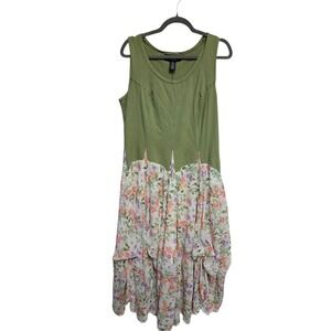 Vintage 90s The Pyramid Collection‎ Floral Dress Sleeveless Cottagecore  Size XL